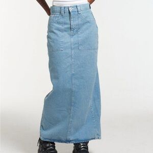 Ragged Priest denim maxi skirt